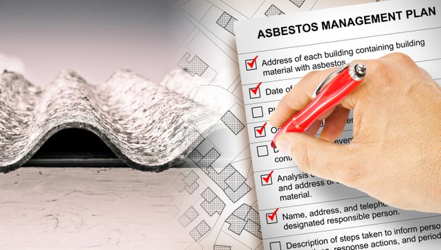 Asbestos Management plan & asbestos corrugated sheet 